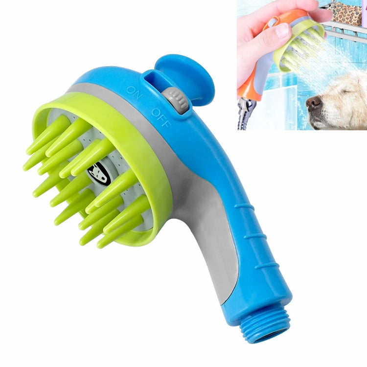 Cepillo de ducha para mascotas con boquilla con mango antideslizante