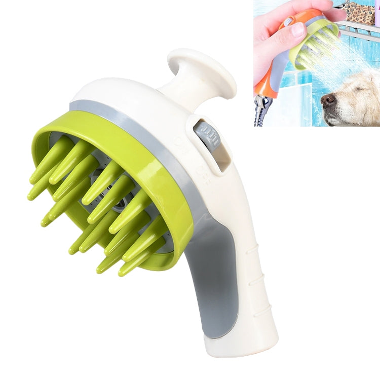 Cepillo de ducha para mascotas con boquilla con mango antideslizante