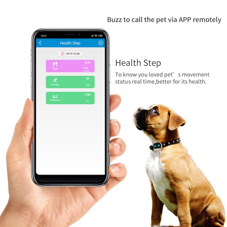 ReachFar RF-V47 IP67 Multifunción Mini GPS Pet Tracker con luz LED y clip trasero