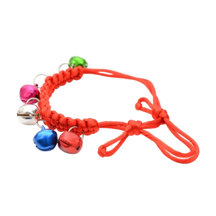 10 collares de campana ajustables para mascotas tejidos a mano, perímetro ajustable: 18-32 cm, entrega de colores aleatorios, djustable Pet Bell Collars