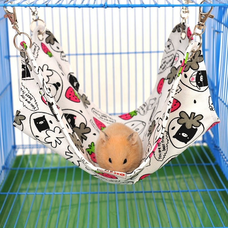 Hamaca de lona para mascotas, bonita y cálida hamaca para gatos, estera para hámster, cama nido para mascotas, mediana, tamaño: 33*30cm, entrega de colores aleatorios, Size:33*30cm