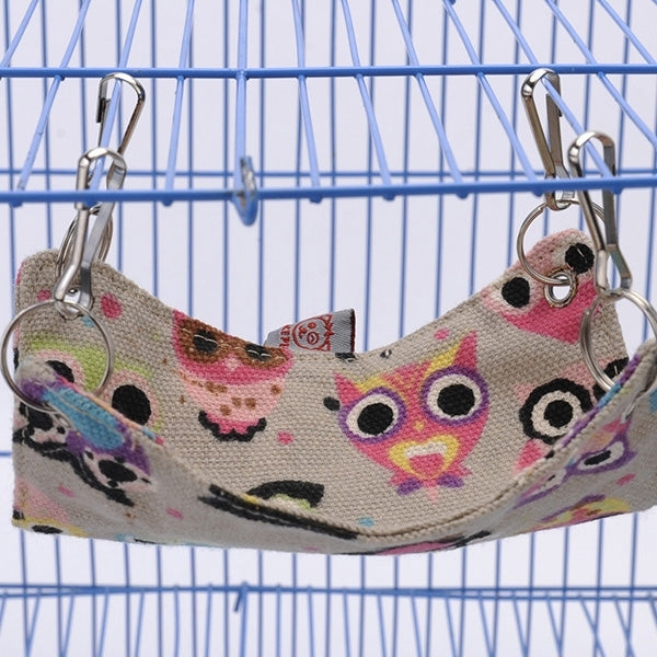 Hamaca de lona para mascotas, bonita y cálida hamaca para gatos, estera para hámster, cama nido para mascotas, mediana, tamaño: 33*30cm, entrega de colores aleatorios, Size:33*30cm