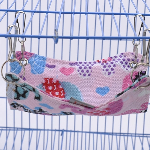 Hamaca de lona para mascotas, bonita y cálida hamaca para gatos, estera para hámster, cama nido para mascotas, mediana, tamaño: 33*30cm, entrega de colores aleatorios, Size:33*30cm