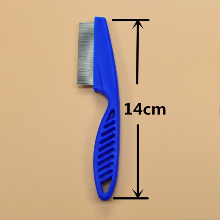 5 piezas, suministros para perros, gatos domésticos, peines, peines para eliminar pulgas con agujas de acero inoxidable de dientes finos, longitud: 14 cm, Length: 14cm, Blue, Length: 14cm, Purple, Length: 14cm, White