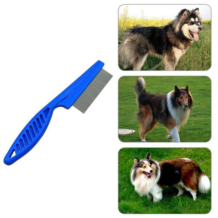 5 piezas, suministros para perros, gatos domésticos, peines, peines para eliminar pulgas con agujas de acero inoxidable de dientes finos, longitud: 14 cm, Length: 14cm, Blue, Length: 14cm, Purple, Length: 14cm, White
