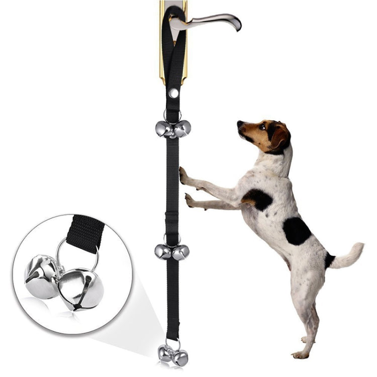 Campana de entrenamiento para perros, cuerda de nailon, cuerda de tracción, correa para timbre, campana antipérdida para perros con 7 campanas