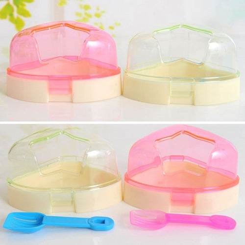 Baño para hámster con estrella de cinco puntas para mascotas, lavabo para mascotas pequeñas, bañeras con ventilación desmontable, entrega de colores aleatorios, Star Hamster Bathroom