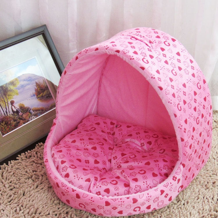 Casa para perros pequeños, casa para gatos, casa para perros con forma de yurta creativa, tamaño: L, 42 * 48 * 48 cm, Size: L