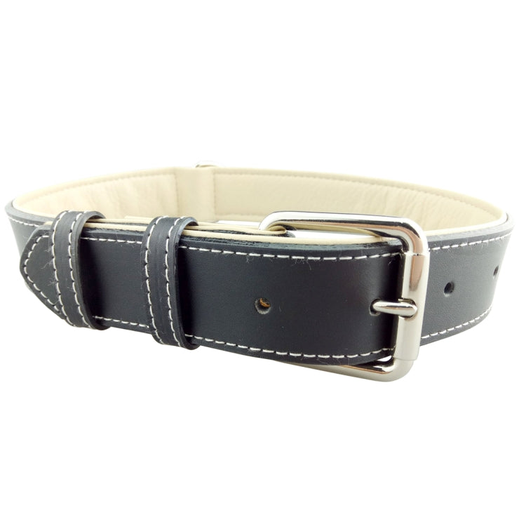 Collar de cuero para perros, productos para mascotas, collar para perros grandes, tamaño: L, 2,5 * 51 cm, Size: L
