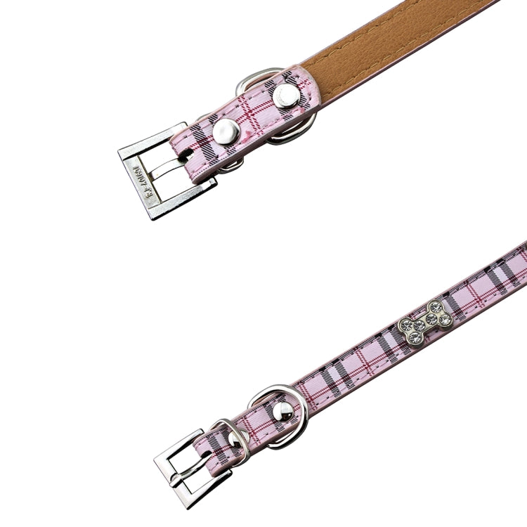 Cuero de PU con diseños de huesos Collar para perros y mascotas Productos para mascotas, Tamaño: L, 2,5 * 51 cm, Size: L
