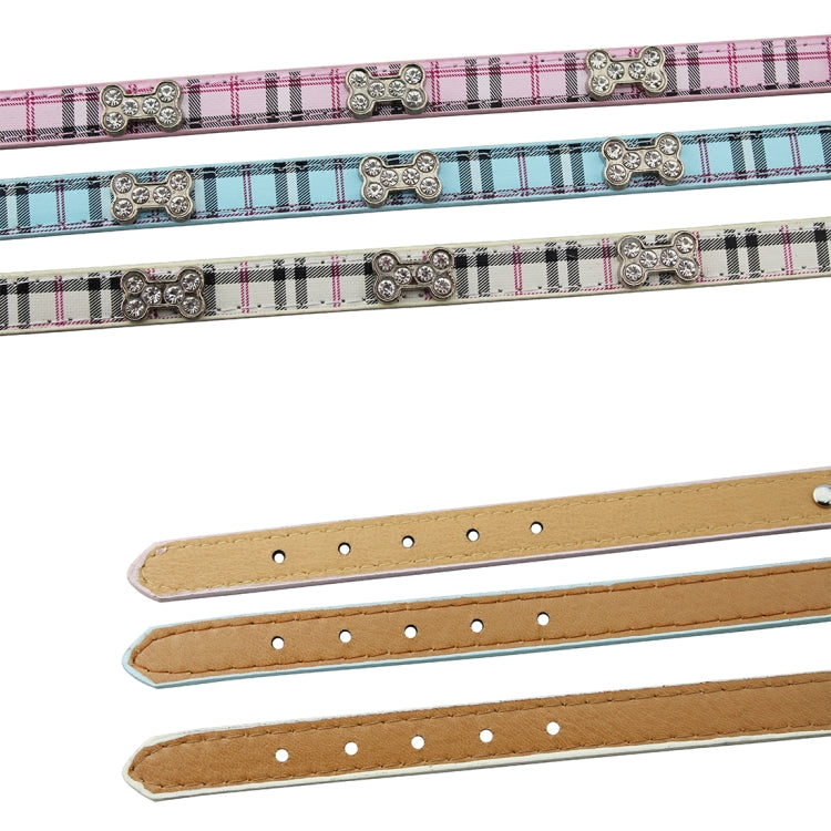 Cuero de PU con diseños de huesos Collar para perros y mascotas Productos para mascotas, Tamaño: L, 2,5 * 51 cm, Size: L