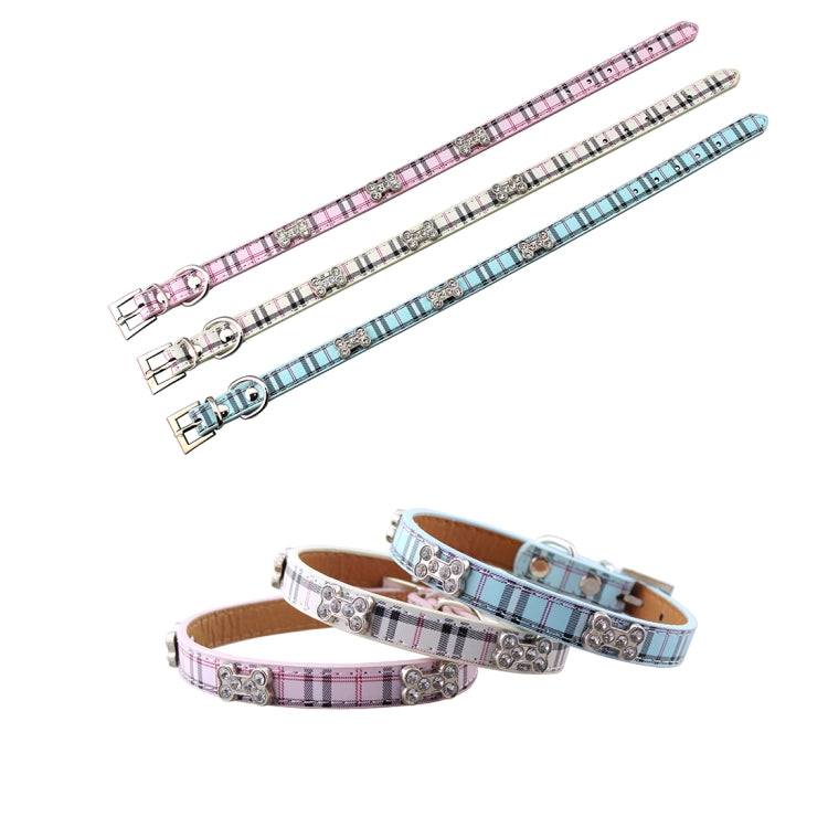 Cuero de PU con diseños de huesos Collar para perros y mascotas Productos para mascotas, Tamaño: L, 2,5 * 51 cm, Size: L