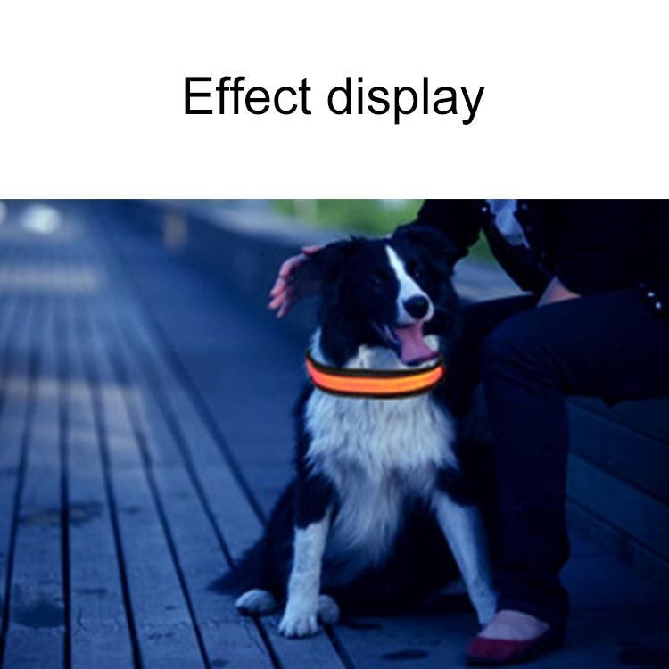 Collar con luz LED solar + carga USB para mascotas para perros medianos y grandes, tamaño de circunferencia del cuello: S, 35-40 cm, Size: S