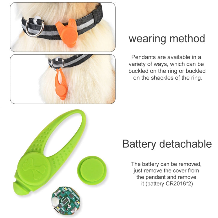 Colgante de silicona con collar de seguridad para mascotas con luz nocturna LED