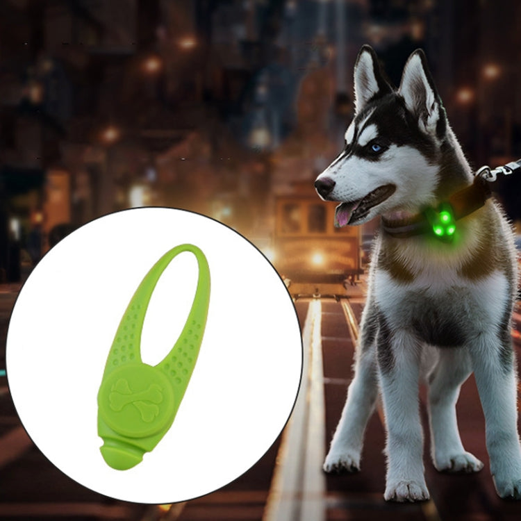 Colgante de silicona con collar de seguridad para mascotas con luz nocturna LED