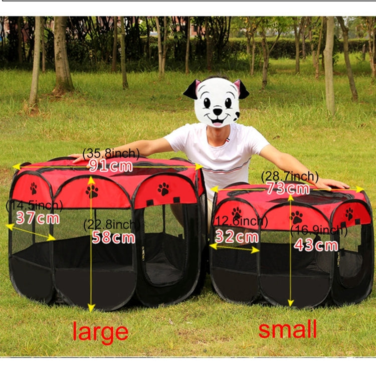 Tienda para perros impermeable de tela Oxford de moda, cerca para mascotas al aire libre octogonal plegable, M, tamaño: 91 x 91 x 58 cm, Size: M (Yellow), Size: M (Red), Size: M (Magenta), Size: M (Blue), Size: M (Coffee)