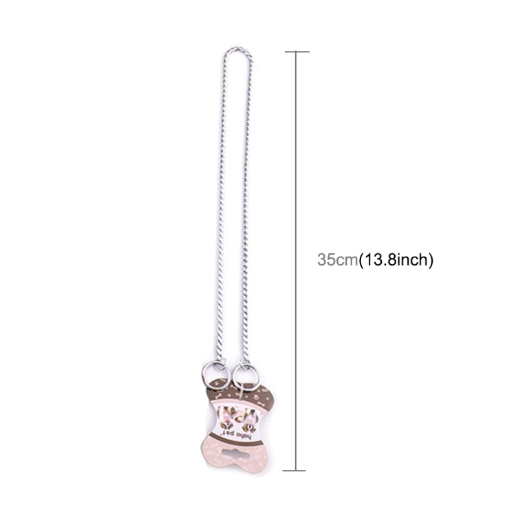 Collares para mascotas Correa para el cuello para mascotas Banda para el cuello para perros Cadena de serpiente Cadena para perros Collar para perros con cadena de metal sólido, Longitud: 35 cm, 35cm