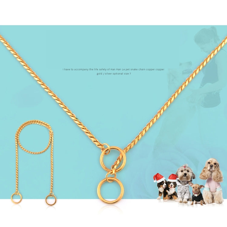 Collares para mascotas Correa para el cuello para mascotas Banda para el cuello para perros Cadena de serpiente Cadena para perros Collar para perros con cadena de metal sólido, Longitud: 35 cm, 35cm
