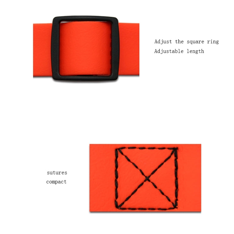 Collar para perros con doble bucle ajustable, impermeable, de material de PVC, adecuado para perros feroces, tamaño: S, tamaño del collar: 24-36 cm, Size: S