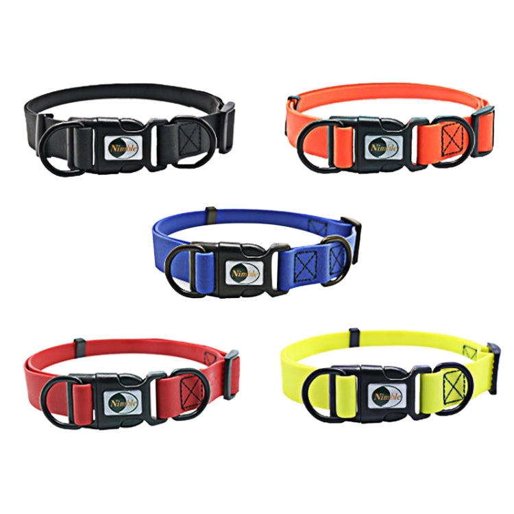Collar para perros con doble bucle ajustable, impermeable, de material de PVC, adecuado para perros feroces, tamaño: S, tamaño del collar: 24-36 cm, Size: S