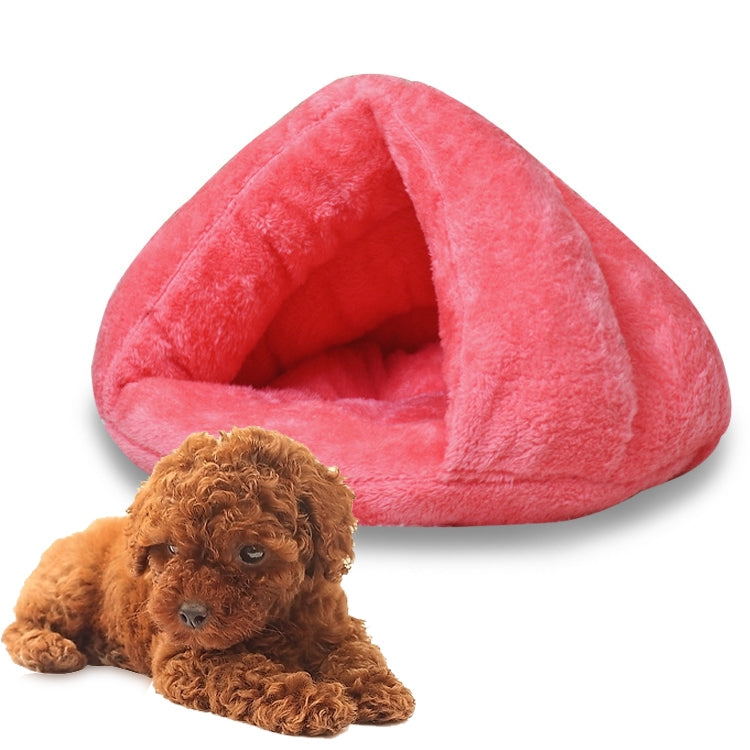 Caseta triangular para gatos, cálida y gruesa, yurta mongola, casa para perros y gatos, tamaño: M, 40×40×30cm, Size: M