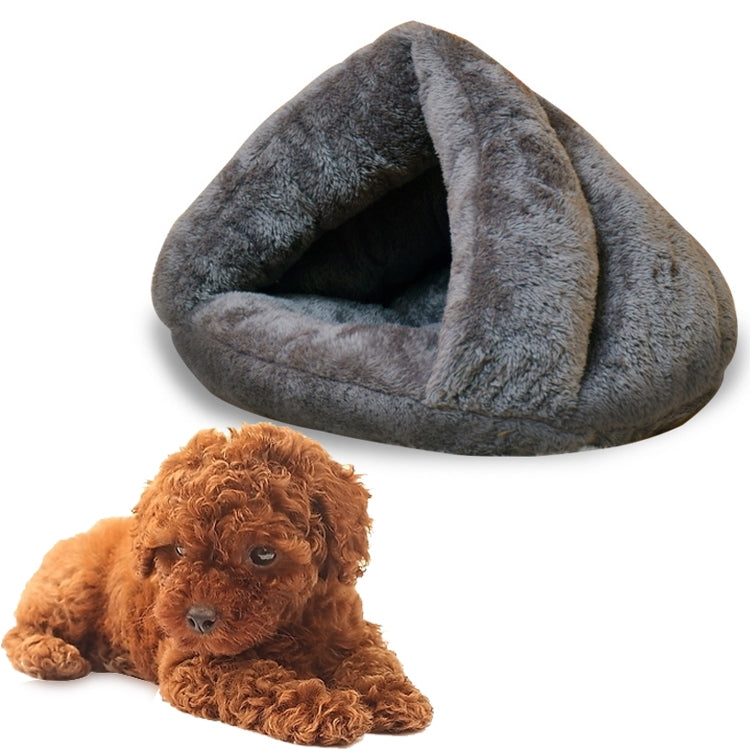 Caseta triangular para gatos, cálida y gruesa, yurta mongola, casa para perros y gatos, tamaño: M, 40×40×30cm, Size: M