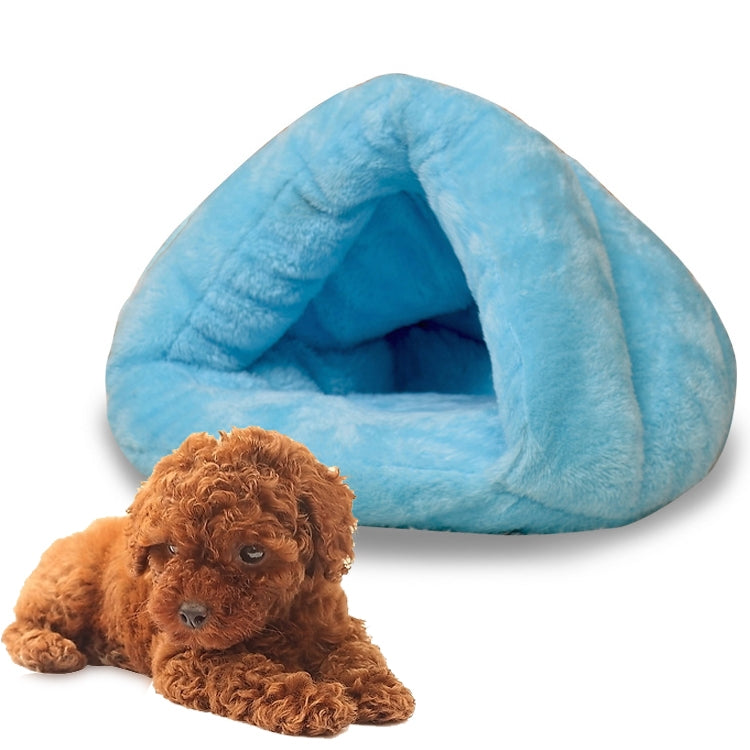 Caseta triangular para gatos, cálida y gruesa, yurta mongola, casa para perros y gatos, tamaño: M, 40×40×30cm, Size: M