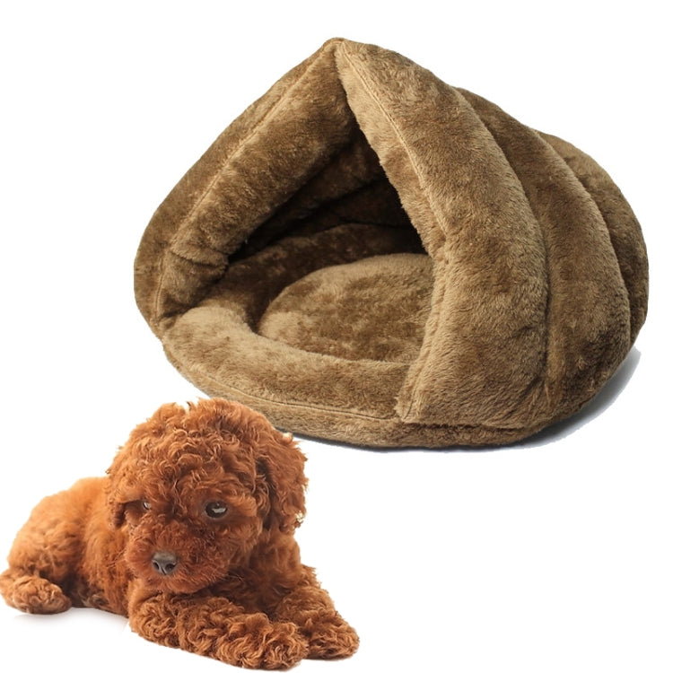 Caseta triangular para gatos, cálida y gruesa, yurta mongola, casa para perros y gatos, tamaño: M, 40×40×30cm, Size: M