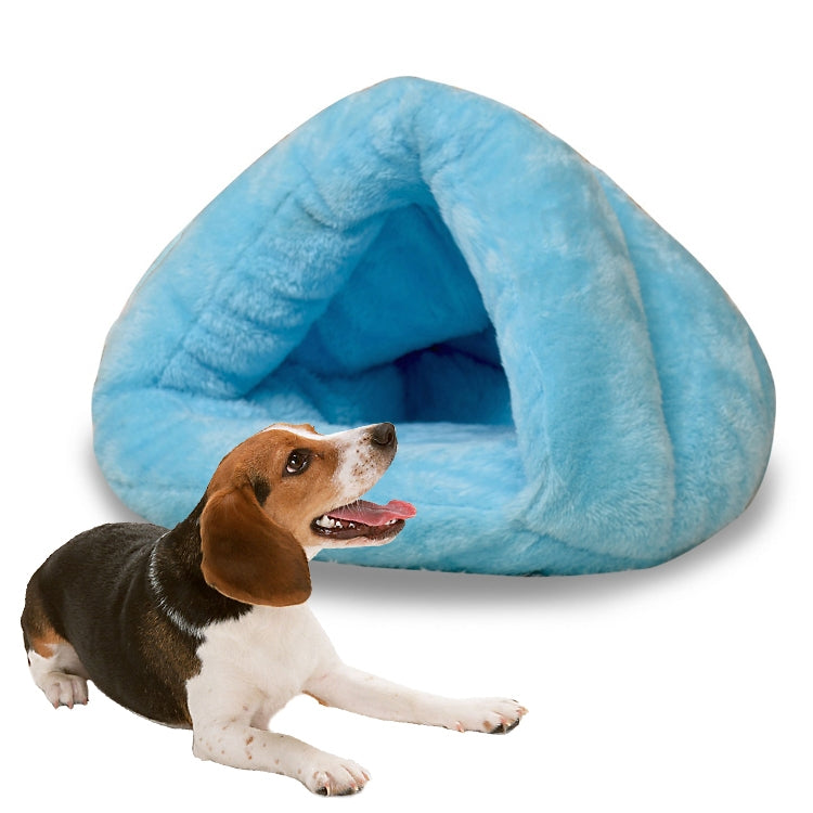 Caseta triangular para gatos, cálida y gruesa, yurta mongola, casa para perros y gatos, tamaño: L, 45 × 45 × 33 cm, Size: L