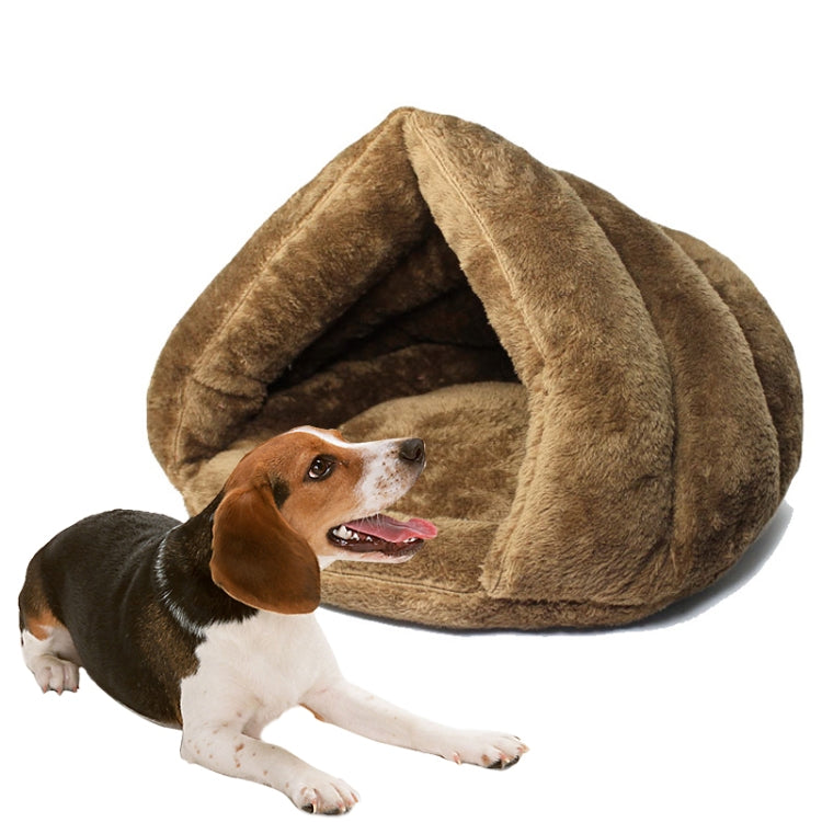 Caseta triangular para gatos, cálida y gruesa, yurta mongola, casa para perros y gatos, tamaño: L, 45 × 45 × 33 cm, Size: L