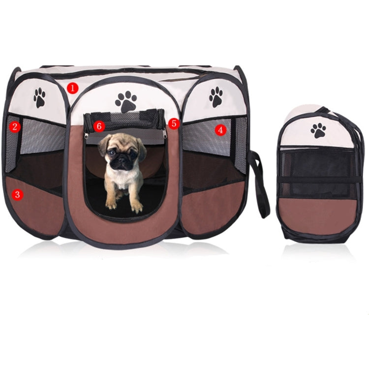 Tienda para perros impermeable de tela Oxford de moda, cerca para mascotas al aire libre octogonal plegable, S, tamaño: 73 x 73 x 43 cm, Size: S (Yellow), Size: S (Red), Size: S (Magenta), Size: S (Blue), Size: 73 x 73 x 43cm(Coffee)