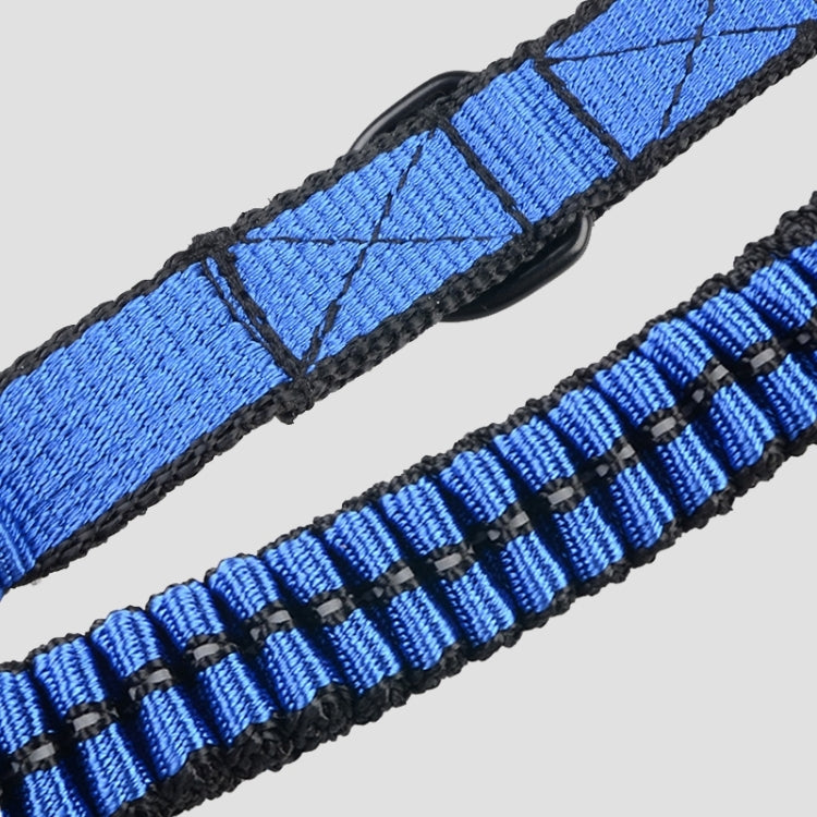 Amortiguador telescópico para mascotas Cuerda de doble tracción Cuerda trenzada reflectante de nailon, pequeña, longitud: 70 cm, entrega de color aleatorio, Double Traction 70cm