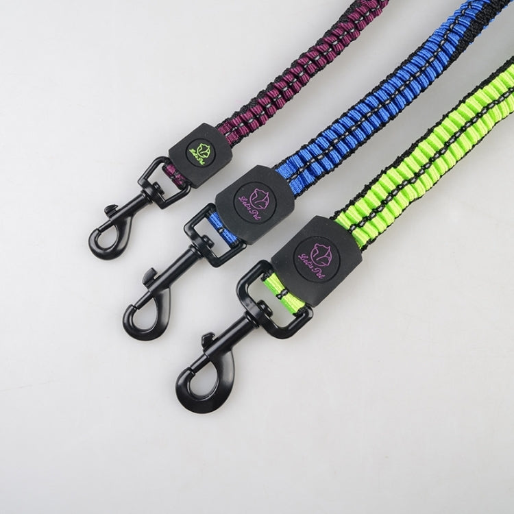 Amortiguador telescópico para mascotas Cuerda de doble tracción Cuerda trenzada reflectante de nailon, pequeña, longitud: 70 cm, entrega de color aleatorio, Double Traction 70cm