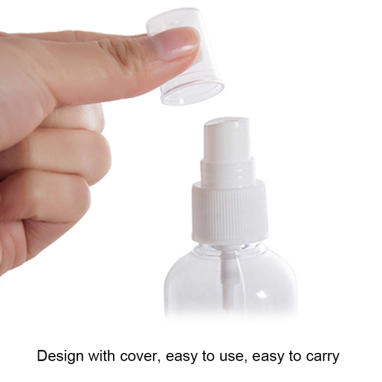 Envase de solución de desinfección de botella de spray transparente PET de 100 ml