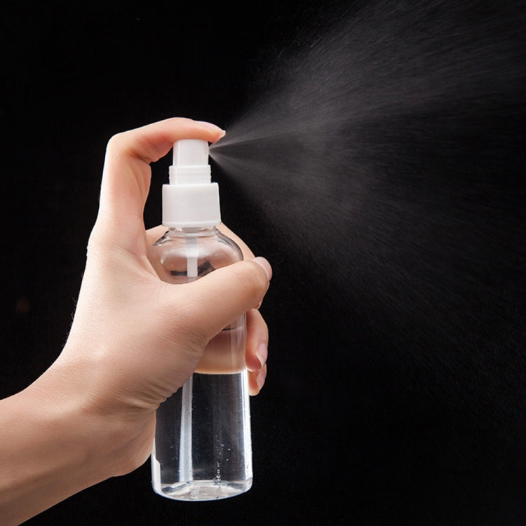 Envase de solución de desinfección de botella de spray transparente PET de 100 ml