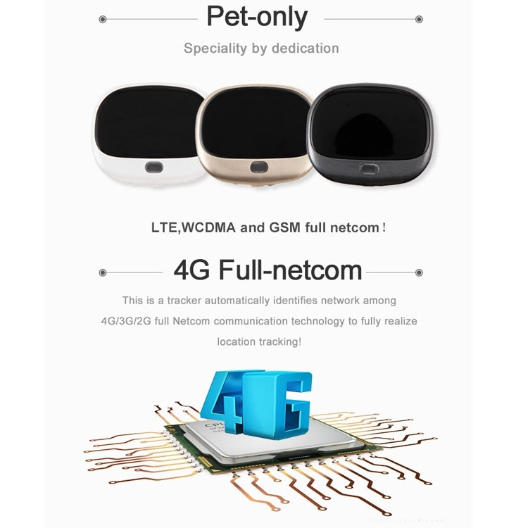 RF-V43 B Estilo IP67 GPS impermeable + LBS + WiFi Localizador de mascotas Dispositivo de seguimiento de collares para mascotas para América del Norte/América del Sur/Australia, RF-V43 B Style (Black), RF-V43 B Style (White)