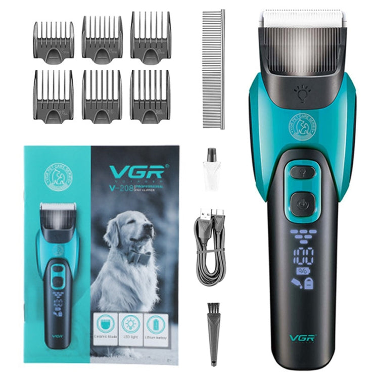 VGR V-208 Cortadora de cabello eléctrica profesional para mascotas, V-208 (Blue), V-208 (Red)