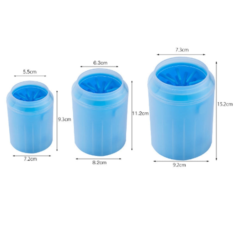 Taza de limpieza de pies para perros y gatos, herramienta de limpieza, taza de lavado de silicona, tamaño: 10x7,5x7,5 cm, Size: Small