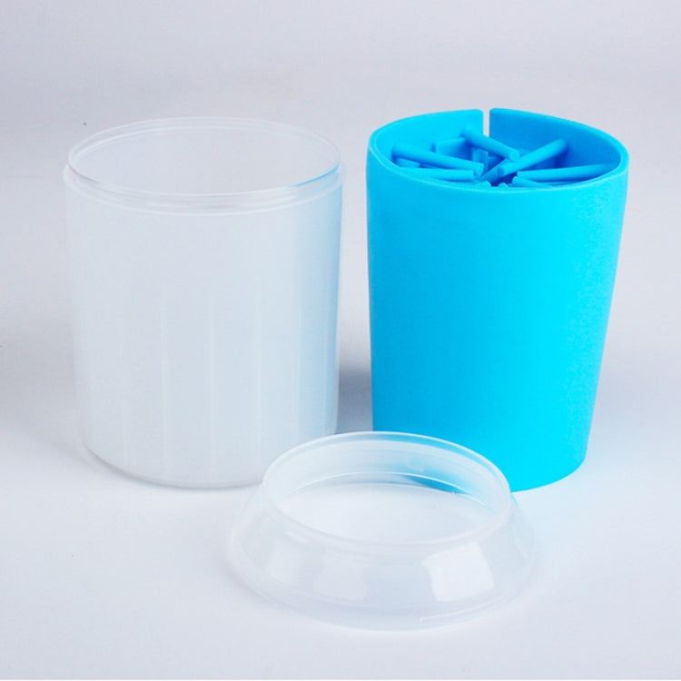 Taza de limpieza de pies para perros y gatos, herramienta de limpieza, taza de lavado de silicona, tamaño: 10x7,5x7,5 cm, Size: Small