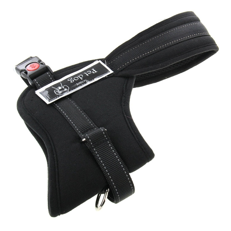 Tirantes para el pecho para mascotas, suaves y gruesos, cuerda de tracción para perros, tamaño: M (50-65 cm), Size: M (50-65cm)(Black), Size: M (50-65cm)(Red)
