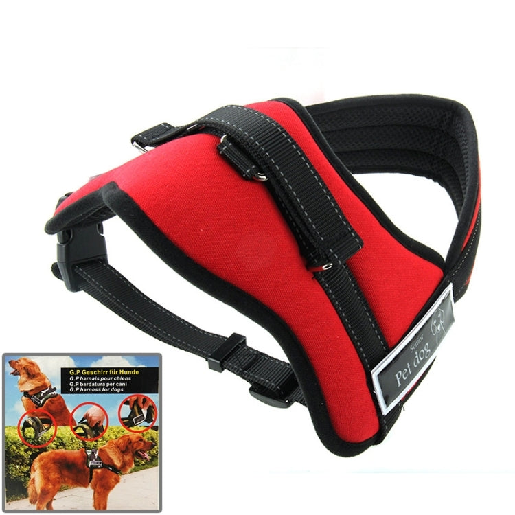 Tirantes para el pecho para mascotas, suaves y gruesos, cuerda de tracción para perros, tamaño: M (50-65 cm), Size: M (50-65cm)(Black), Size: M (50-65cm)(Red)