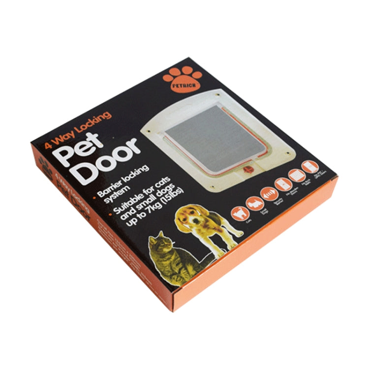 Solapa transparente apta para gatos y perros pequeños, cierre universal de 4 vías, White