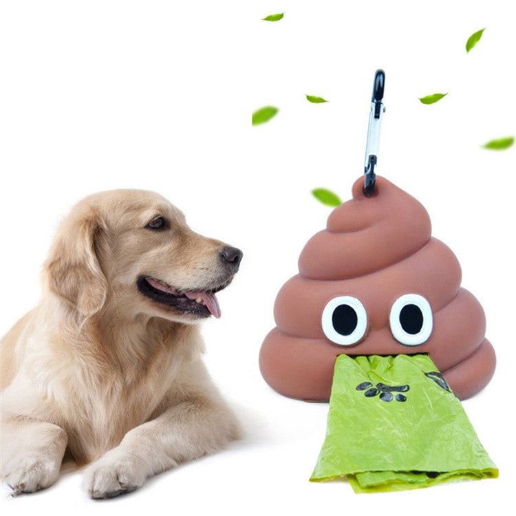 4 PCS Las mascotas salen Caja de almacenamiento de bolsa de inodoro para mascotas de silicona suave portátil, Pet Toilet Bag