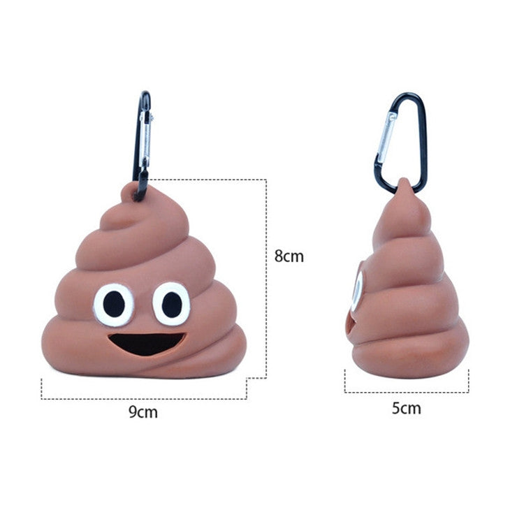 4 PCS Las mascotas salen Caja de almacenamiento de bolsa de inodoro para mascotas de silicona suave portátil, Pet Toilet Bag