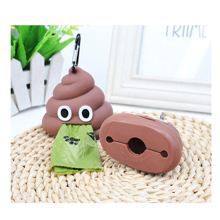 4 PCS Las mascotas salen Caja de almacenamiento de bolsa de inodoro para mascotas de silicona suave portátil, Pet Toilet Bag