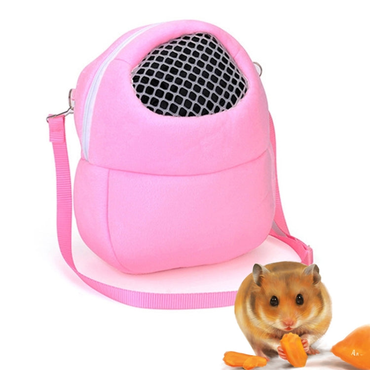 Bolsa para mascotas, bolsa de viaje con correa de color puro para hámster, pequeña mascota