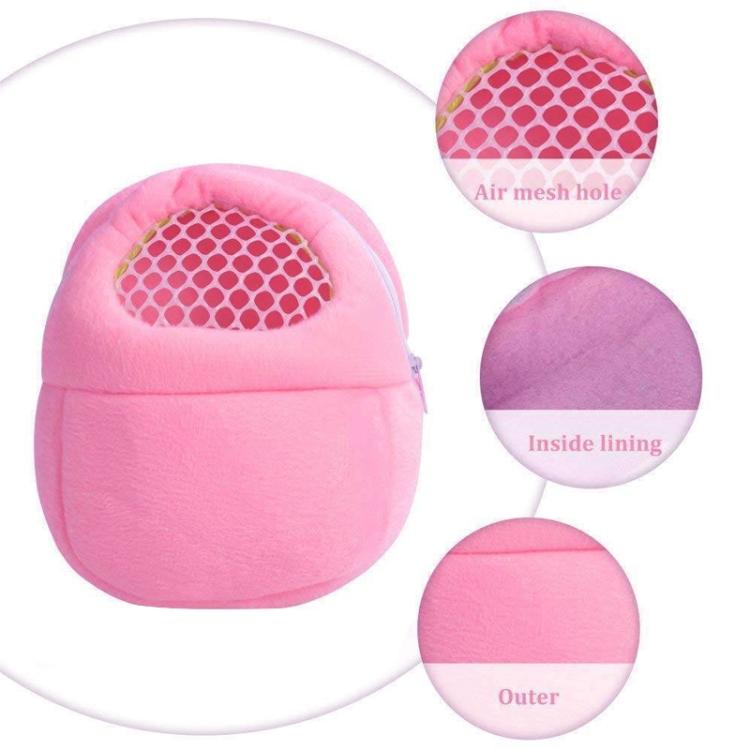 Bolsa para mascotas, bolsa de viaje con correa de color puro para hámster, pequeña mascota