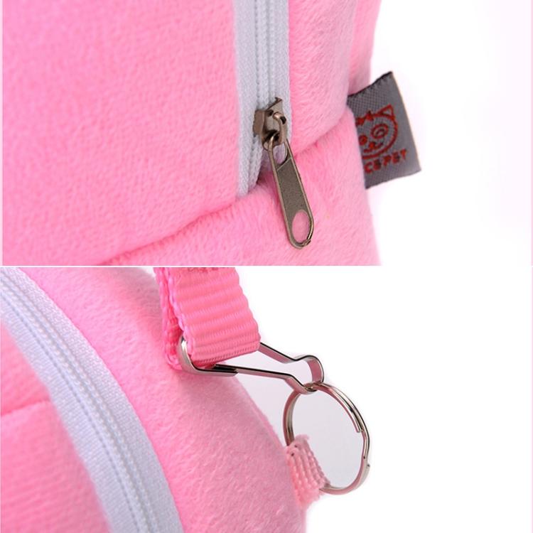 Bolsa para mascotas, bolsa de viaje con correa de color puro para hámster, pequeña mascota