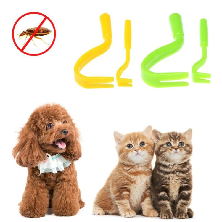 2 uds., cortaúñas para mascotas, desparasitación de animales, Extractor de garrapatas duras, gancho para pulgas para gatos y perros, 2 PCS Green, 2 PCS Yellow, 2 PCS Blue