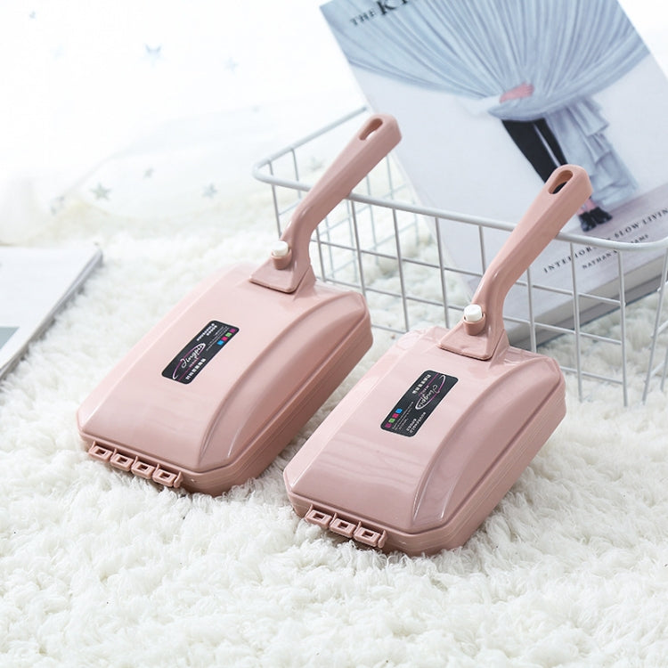 2 PCS Cepillo barredor de alfombras de mano Sofá cama Restos de pelo de mascotas Migas Suciedad Limpiador de pieles Herramientas de limpieza de rodillos, Entrega de color aleatorio, Two-row Brush, Three-row Brush